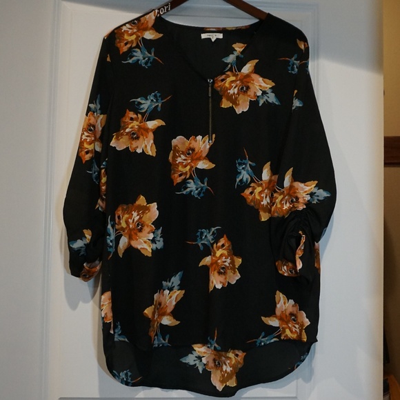 Maurices Tops - Maurices Fall/Winter Black Floral Blouse